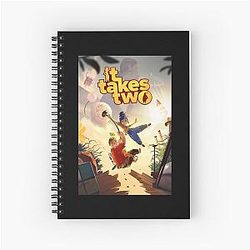 Gift Idea for the Two Game Art Halloween Spiral Notebook