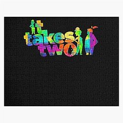 Retro Christmas It Takes Two Games Jigsaw Puzzle