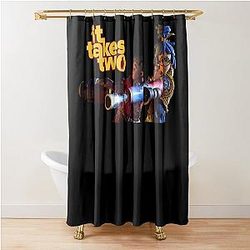 Gifts It Takes Two Christmas Shower Curtain