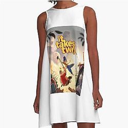 It takes two graphic A-Line Dress