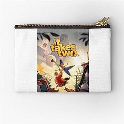 It takes two Graphic Zipper Pouch