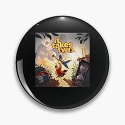 Mens funny Halloween It Takes Two Pin