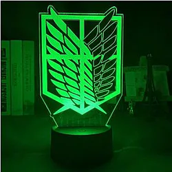Attack on Titan 3D lamp – AOT LOGO Led Anime Lamp OTAKU0705