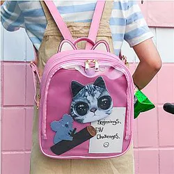 Ita Bag Backpack - Lovely Cat Ear Leather Candy Color Backpacks