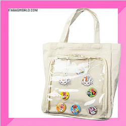 Ita Bag Tote Bag - Japanese Ita Canvas Cute Shoulder Bag Preppy Style