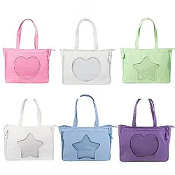 Ita Bag Shoulder Bag - Comic Show Dolls Canvas Bag Star Heart-shaped Shoulders Bag Handbag