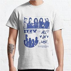 Itzy T-Shirts - ITZY All in Us slogan Classic T-Shirt RB1201