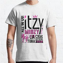 Itzy T-Shirts - ITZY Font Collage Classic T-Shirt RB1201