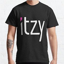 Itzy T-Shirts - ITZY LOGO (white) Classic T-Shirt RB1201