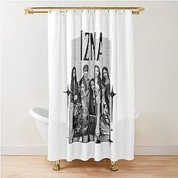 Izna Kpop Girl Group Scrapbook Collage Cozy Vintage Design Shower Curtain