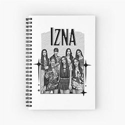 Izna Kpop Girl Group Collage Cozy Y2K Vintage Design Spiral Notebook