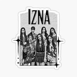 Izna Kpop Girl Group Collage Cozy Y2K Vintage Design Sticker