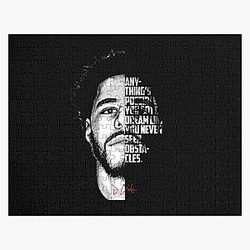 Black and white J Cole quote. Jigsaw Puzzle