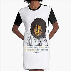 J. COLE: Introspective Rapper and Storyteller   Graphic T-Shirt Dress
