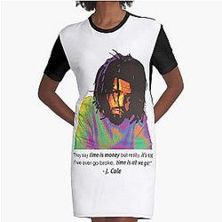 J. COLE: Introspective Rapper and Storyteller   Graphic T-Shirt Dress