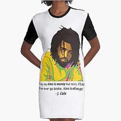 J. COLE: Introspective Rapper and Storyteller   Graphic T-Shirt Dress