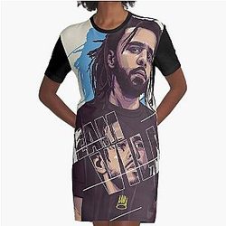 J cole art Graphic T-Shirt Dress