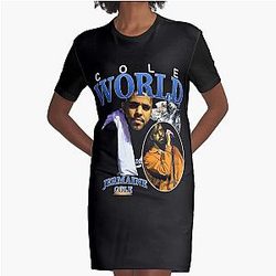 J. Cole Cole World Graphic T-Shirt Dress