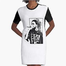 J Cole Songs Graphic T-Shirt Dress