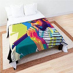 J cole Rapper Wpap Art Comforter