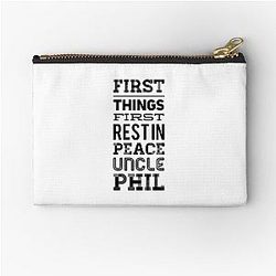 First Things First Rest in Peace Uncle Phil - J Cole  Zipper Pouch