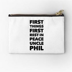 First Things First Rest in Peace Uncle Phil - J Cole  Zipper Pouch