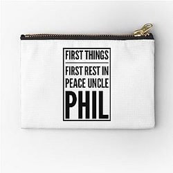 First Things First Rest in Peace Uncle Phil - J Cole  Zipper Pouch