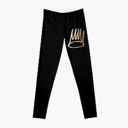 j cole gold crown Leggings