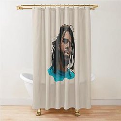 J. Cole Minimal Face Shower Curtain