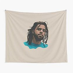 J. Cole Minimal Face Tapestry