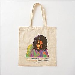 J. COLE: Introspective Rapper and Storyteller   Cotton Tote Bag
