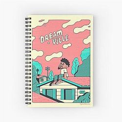 J Cole Dreamville Spiral Notebook