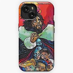 J Cole Cartoon Album Cover iPhone Tough Case