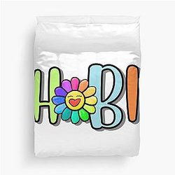 j.hope hobi 무지개 꽃 이불 커버
