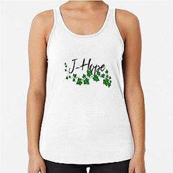 J Hope 꽃 Racerback 탱크