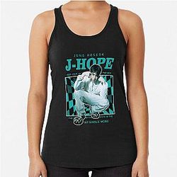 BTS 희망 세계 J Hope Lollapalooza, 그리스 옷, J-Hope Lollapalooza, 그리스 상자 Racerback 탱크 탑에 잭
