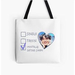 단일 Mentally 데이트 J-Hope - Jung Hoseok BTS 모든 위에 인쇄 토트 백