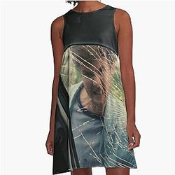 Companion - Jack Quaid Breaking Car Window Scene A-line Dress