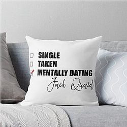 Mentally dating Jack Quaid Throw Pillow