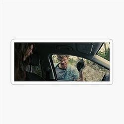 Companion - Jack Quaid Breaking Car Scene Sticker