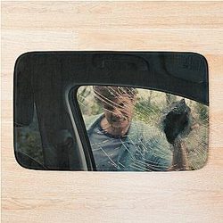 Companion Jack Quaid Breaking Car Window Scene Bath Mat