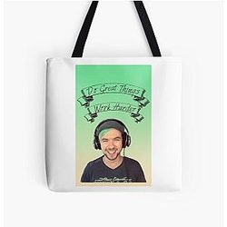 Jacksepticeye Zakken - doen grote dingen over alle afdrukken tote zak RB0107