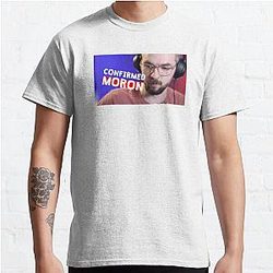 Jacksepticeye T-Shirts - JackSepticeye Confirmed Moron Classic T-Shirt RB0107