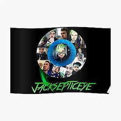 Jacksepticeye Posters - Collage (met Logo) Poster RB0107