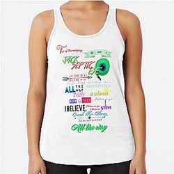 Jacksepticeye Tank Tops - All the Way JackSepticeye Lyrics Racerback Tank Top RB0107
