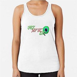 Jacksepticeye Tanktops - JackSepticEye logo Racerback Tank Top RB0107