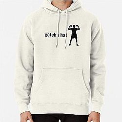 Gotcha Hat - Jake Paul phrase in black text with boxer silhouette Pullover Hoodie RB1306