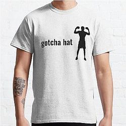 Gotcha Hat - Jake Paul phrase in black text with boxer silhouette Classic T-Shirt RB1306