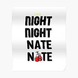 jake paul vs nate robinson (night night nate nate) balck Poster RB1306
