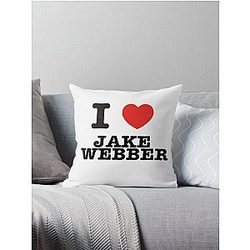 I HEART JAKE WEBBER Throw Pillow